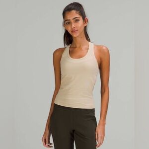 Lululemon Cool Racerback Short Nulu Tank, Trench / Tan Size 4 (see measurements)